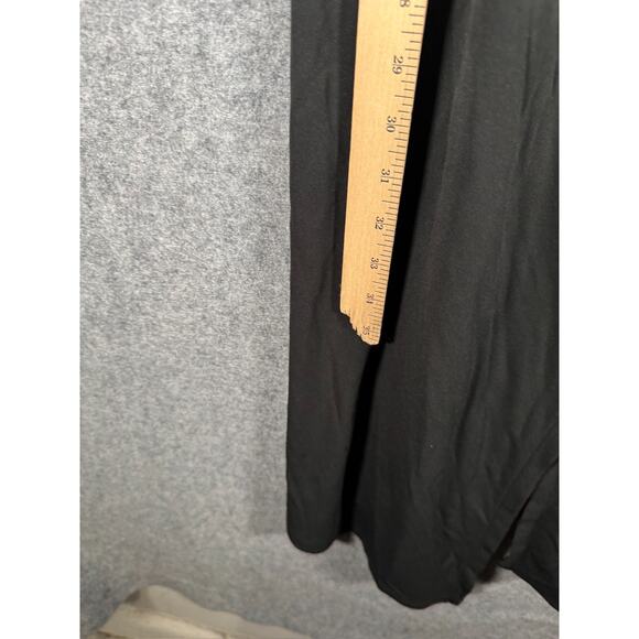 Banana Republic Dress Women‎ Small Black Sleeveless Wrap Midi Whisigoth Office - Picture 4 of 6